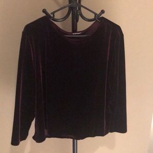 dark purple velvet top